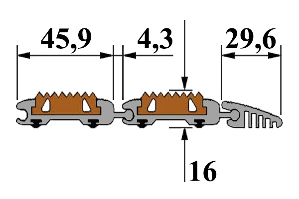 Схема грязезащитной системы накладного типа