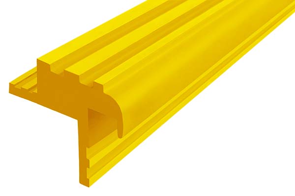 Закладной гибкий профиль Безопасный Шаг (БШ-30) желтого цвета с двумя закладными элементами