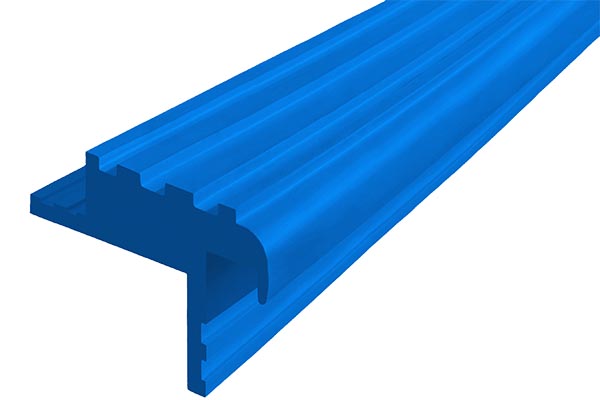 Закладной гибкий профиль Безопасный Шаг (БШ-40) синего цвета с двумя закладными элементами