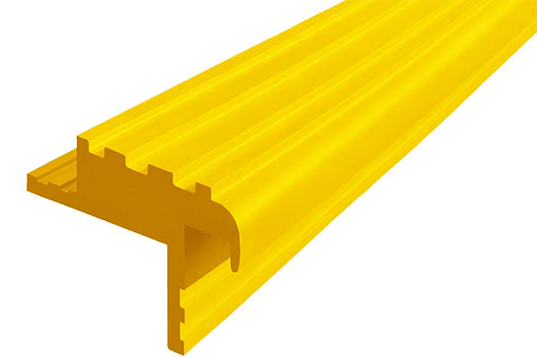 Закладной гибкий профиль Безопасный Шаг (БШ-40) желтого цвета с двумя закладными элементами